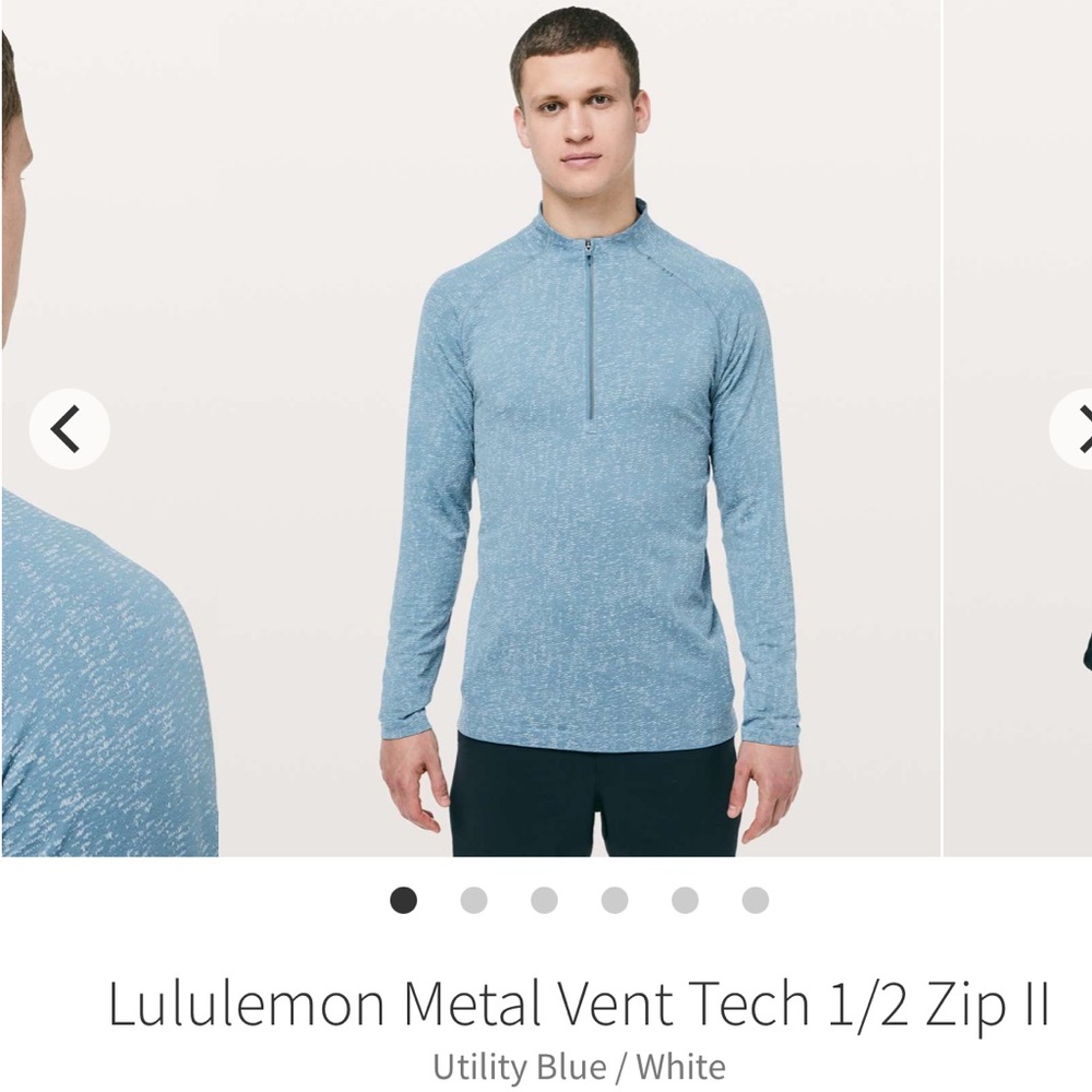 Lululemon Metal Vent Tech 1/2 Zip II Men’s XL Pullover Stretch Athletic Gym Yoga